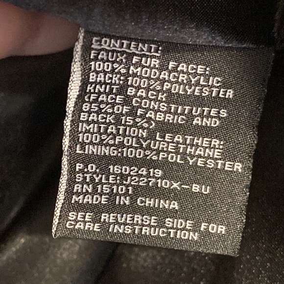 NWOT - Jones New York Ladies Black Hooded Faux Fur Woven Trim Coat - Sz M* - Picture 3 of 15